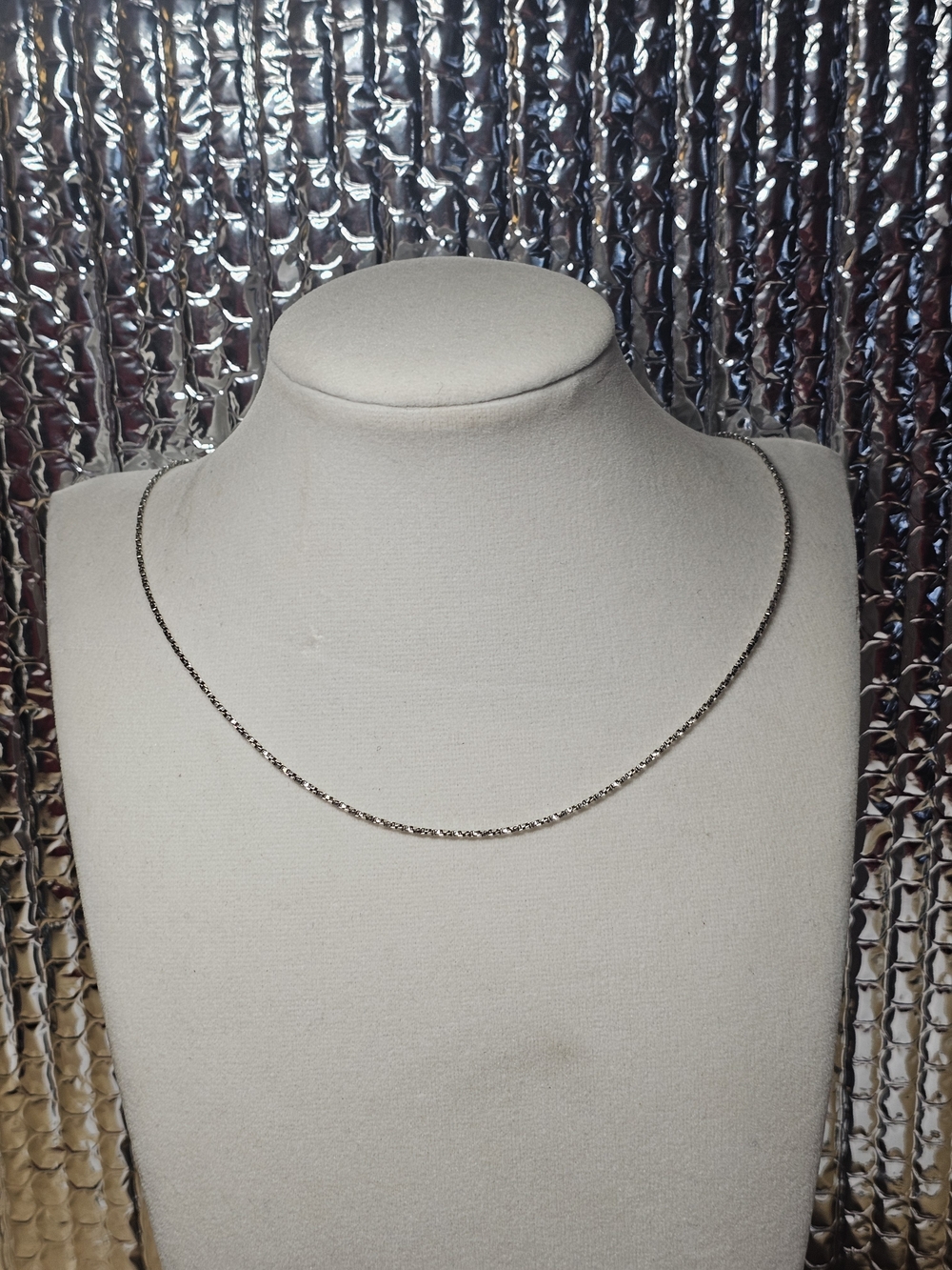 Sterling Silver 925 Rope Chain Necklace 16" Length